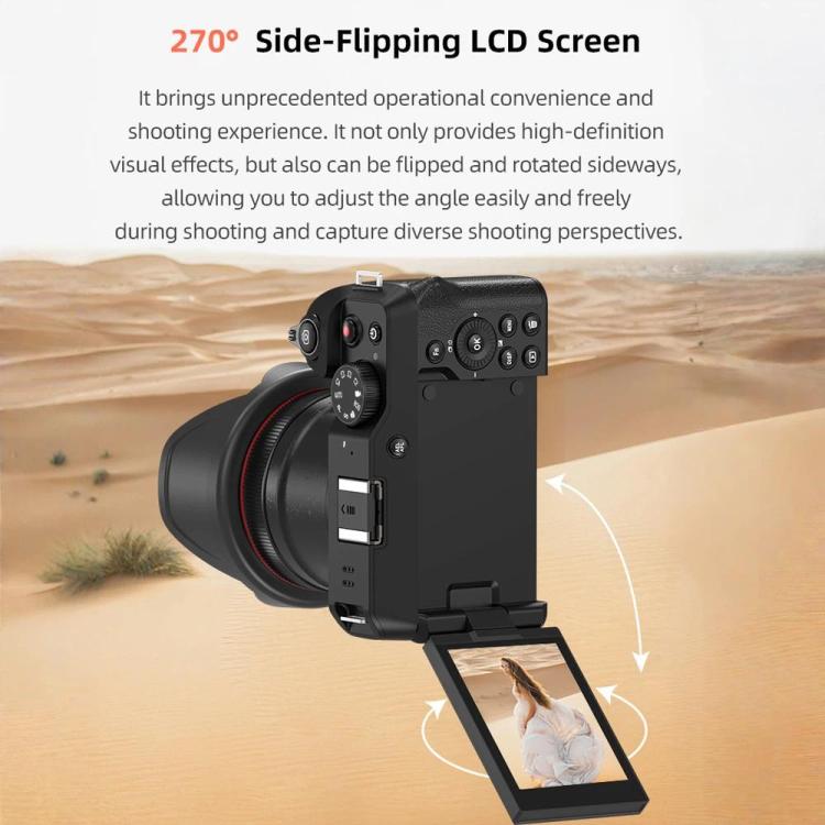 G650 5K / 72MP WiFi Digital Video Camera Camcorder 2.8 Inch IPS Screen 12X Optical Zoom, G650