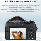 G650 5K / 72MP WiFi Digital Video Camera Camcorder 2.8 Inch IPS Screen 12X Optical Zoom, G650