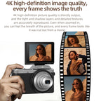 D27 4K Vlogging Camera 64MP Photo, 6x Optical Zoom, 180-Degree Flip Screen & WiFi Connectivity, D27 Black, D27 Brown
