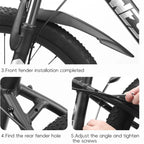 WEST BIKING Extra Wide & Long Mountain Bike Fenders, Full Coverage Mud Guards for 20 22 24 Inch Bicycles