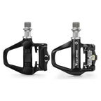 WEST BIKING Lightweight SPD-Compatible Road Bike Clipless Pedals - with Cleats and High-Efficiency Bearings, Black Steel, Black Red Steel, Black Red Titanium