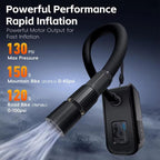 WEST BIKING Mini Digital Electric Air Pump Portable Tire Inflator with Preset Pressure, USB-C Rechargeable for Bikes Motorcycles Balls