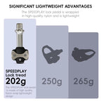 WEST BIKING Bicycle Road Bike Lock Pedal Double-Sided Lock 3 Bearing Bike Pedals