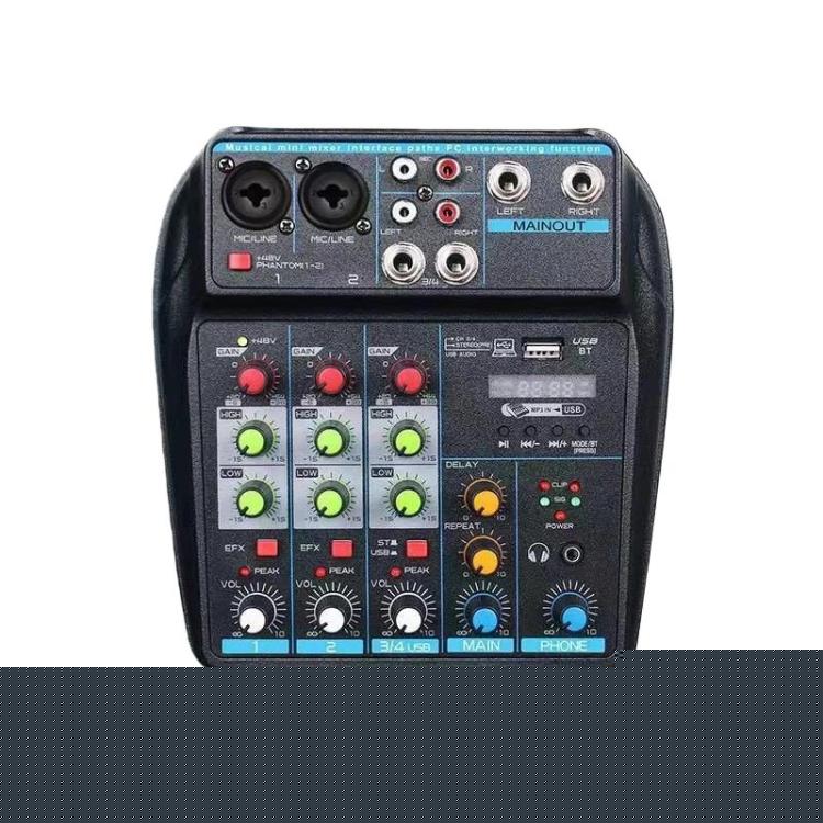 D4 4-Channel Mixer With Reverb Stage & Live Streaming Audio Mixer