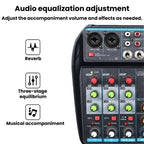 D4 4-Channel Mixer With Reverb Stage & Live Streaming Audio Mixer