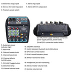D4 4-Channel Mixer With Reverb Stage & Live Streaming Audio Mixer