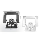 2-in-1 Foldable Laptop Tablet Stand Riser with Phone Holder Adjustable Ergonomic Computer Stand for Desk, K99 Silver, K99 Black