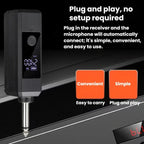 DIYO-1136 Handheld Wireless Condenser Microphone With Power Display Teaching Microphone & Voice Amplifier, 1 in 1 6.5mm, 1 in 2 6.5mm, 1 in 1 3.5mm, 1 in 2 3.5mm