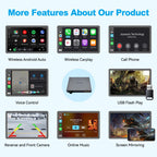 JOYEAUTO WZVW-1 For Volkswagen Touareg 8.0 inch Screen 2010-2017 Wireless CarPlay Module Decoder Box, WZVW-1