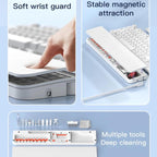 22-in-1 Keyboard Cleaning Kit with Wrist Rest Magnetic Storage Case Tools for Mechanical Keyboards, Laptops, Phones,