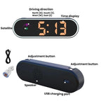 Colorful Head Up Display MPH/KMH Switchable Vehicle Speed Safety Warning Device, USB Cable, Dual USB Car Charger