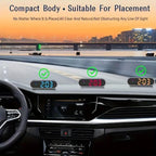 Colorful Head Up Display MPH/KMH Switchable Vehicle Speed Safety Warning Device, USB Cable, Dual USB Car Charger