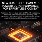 GAMEMT E5 5 Inch HD Screen Retro Game Console Dual-Core Processor Handheld, 32GB, 64GB, 128GB, Raw Machine Without Games