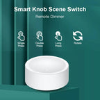 Zigbee Knob Button Scene Switch Magnetic Adhesive Free Placement Scene Dimming, Compatible With Home Assistant, ZG-101ZD