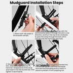 WEST BIKING YP0714046 Bike Front & Rear Extended Fenders Waterproof Mudguards Cycling Accessories