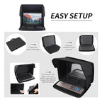 12-14 inch Small Outdoor Laptop Sunshade Foldable Portable Privacy Cover, 12-14 inch Small