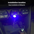 G-301 Universal Car Interior Projection Ambient Light USB High-Brightness Decorative Light, I LOVE YOU Red, I LOVE YOU Blue