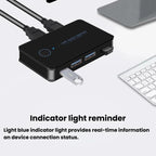 KM-U204A Computer Sharing Switch Keyboard, Mouse, USB & Printer Hub, USB 3.0 2 Input 4 Output, USB 3.0 2 Input 1 Output, USB 2.0 2 Input 4 Output, USB 2.0 2 Input 1 Output