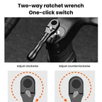 ENLEE EN59 19pcs Bike Ratchet Wrench Set Portable Multifunctional Bicycle Repair Tool Kit, EN59 19pcs