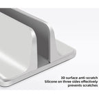 Aluminum Alloy Adjustable Laptop Vertical Stand Space-Saving Desk Organizer