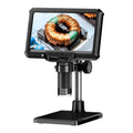 MK7 7 Inch Rotatable HD Display Digital Industrial Microscope Repair & Inspection Tool, Without Light, With Light