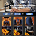 MK7 7 Inch Rotatable HD Display Digital Industrial Microscope Repair & Inspection Tool, Without Light, With Light
