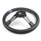 14 inch 350mm Car Steering Wheel Super Microfiber Leather Tri-Color Patchwork Drift Gaming Wheel