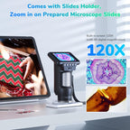 H013 2.8 Inch Digital Handheld HD Portable Electronic Microscope Rechargeable Kids Microscope With Light