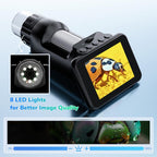 H013 2.8 Inch Digital Handheld HD Portable Electronic Microscope Rechargeable Kids Microscope With Light