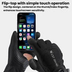 WEST BIKING YP0211270 Winter Bike Windproof Warm Gloves Water-Repellent Gloves With Buckle, M, L, XL, 2XL