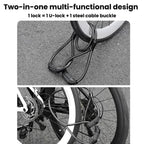 WEST BIKING YP0705127 Bike Double-Headed Steel Cable Lock With Password Cycling Anti-Theft Lock