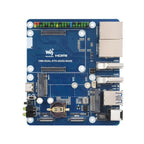 WAVESHARE CM5 Dual Network Port Expansion Board Onboard USB 3.2 Gen1 X 2, Supports PoE Module Connection, 32580