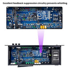 LD1500 Preamp Effects Processor Bluetooth Performance Reverb Processor Spectrum Equalizer Microphone Feedback Suppressor Tuner, US Plug, EU Plug, UK Plug, AU Plug