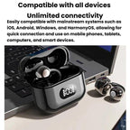 X62 150 Languages AI Translation Earphones Clip-On Digital Display Smart Bluetooth Earphones