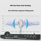 FX12L Preamp Effects Processor Bluetooth USB Home Stage Feedback Suppression Anti-Howling Processor, US Plug, EU Plug, UK Plug, AU Plug