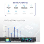 FX12L Preamp Effects Processor Bluetooth USB Home Stage Feedback Suppression Anti-Howling Processor, US Plug, EU Plug, UK Plug, AU Plug