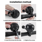 WEST BIKING YP0706061 Bike Thumb Bell Aluminum Alloy Loud & Compact Bicycle Bell