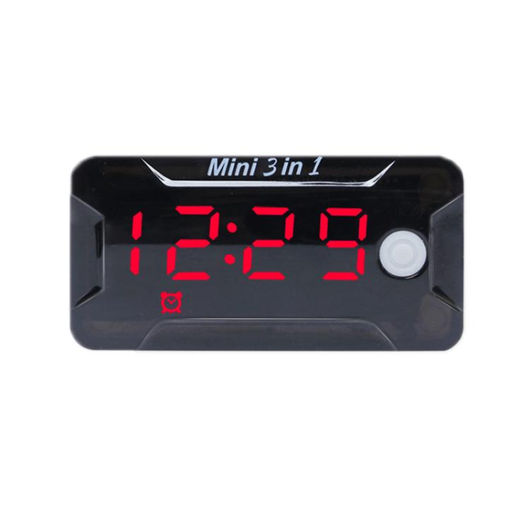 8-150V Electric Scooter/Motorcycle Two-Wire Waterproof Time Voltage Temperature Meter