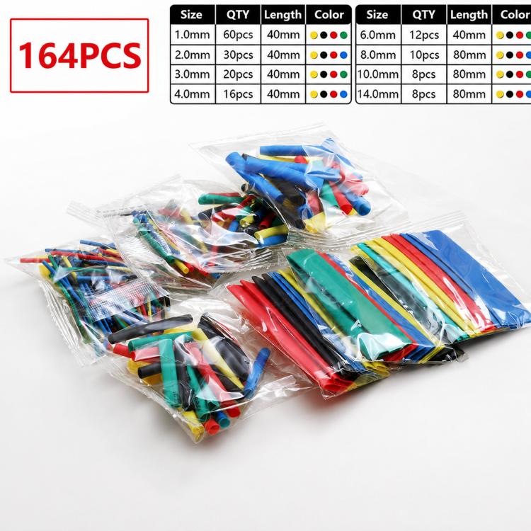 Thermoresistant Tube Heat Shrink Wrapping Kit, 164 in 1, 560 in 1, 750 in 1, 780 in 1, 800 in 1