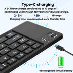 B028 Two-Fold Portable Wireless Bluetooth Keyboard Mini Magnetic Keyboard