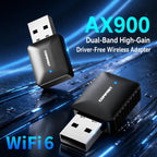 COMFAST CF-943AX V2 AX900 WiFi 6 Bluetooth 5.4 USB Adapter Dual-Band Wireless Network Card, CF-943AX V2