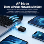COMFAST CF-943AX V2 AX900 WiFi 6 Bluetooth 5.4 USB Adapter Dual-Band Wireless Network Card, CF-943AX V2