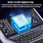 MDX22 USB Bluetooth 48V Phantom Power DSP Digital Mixer, US Plug, EU Plug, UK Plug, AU Plug