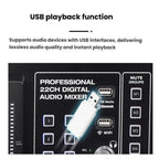 MDX22 USB Bluetooth 48V Phantom Power DSP Digital Mixer, US Plug, EU Plug, UK Plug, AU Plug
