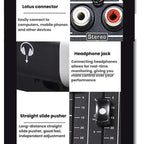 MDX22 USB Bluetooth 48V Phantom Power DSP Digital Mixer, US Plug, EU Plug, UK Plug, AU Plug