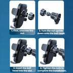 Car Navigation Phone Holder Air Vent Mount Fixing Bracket, Mirror Finish, Textured Finish