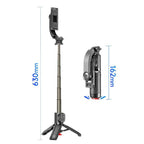 TT21 Remote Control Selfie Stick Portable Phone Shooting Tripod For Photography & Video, With Light, Without Light