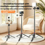 C15 Portable Remote Control Tripod Selfie Stick For Phone & Action Camera, 1/4 inch Adapter, Magnetic Quick-Release