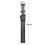C15 Portable Remote Control Tripod Selfie Stick For Phone & Action Camera, 1/4 inch Adapter, Magnetic Quick-Release
