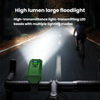 SMILING SHARK QX-D435A Kids Bike Headlight With Light Control Sensor Digital Display Portable Flashlight With Horn